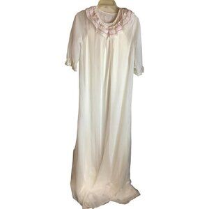 GILEAD 60’s Summer Gown and Robe White with Floral (D)